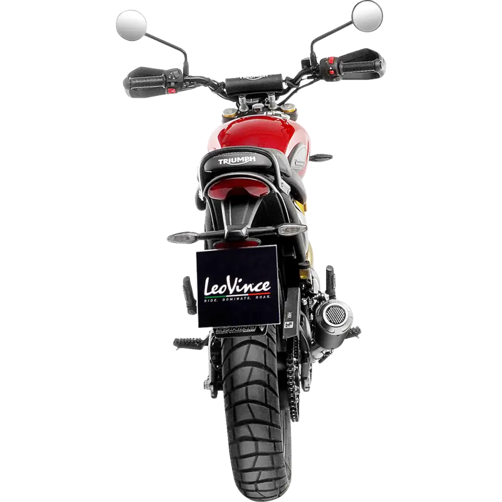 LEOVINCE LV-10 Slip-On Muffler - Black Stainless Steel - Scrambler/Speed 400 15268BU