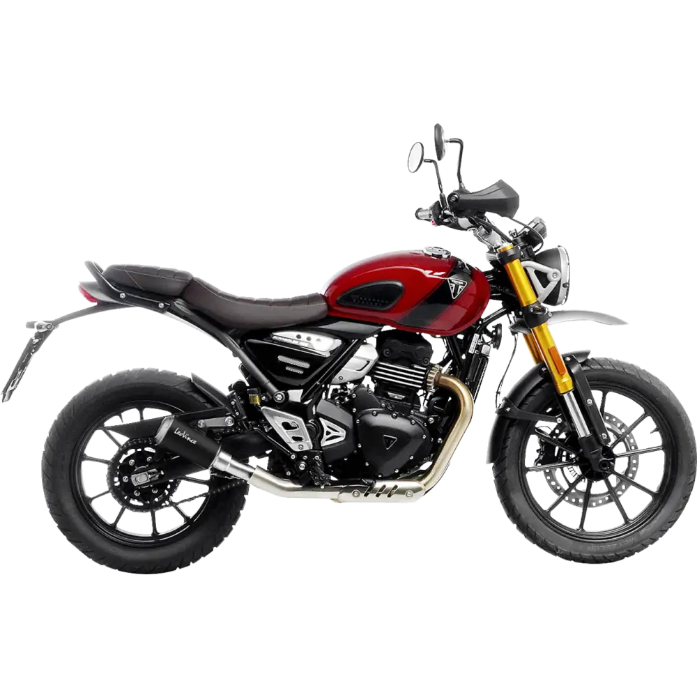 LEOVINCE LV-10 Slip-On Muffler - Black Stainless Steel - Scrambler/Speed 400 15268BU