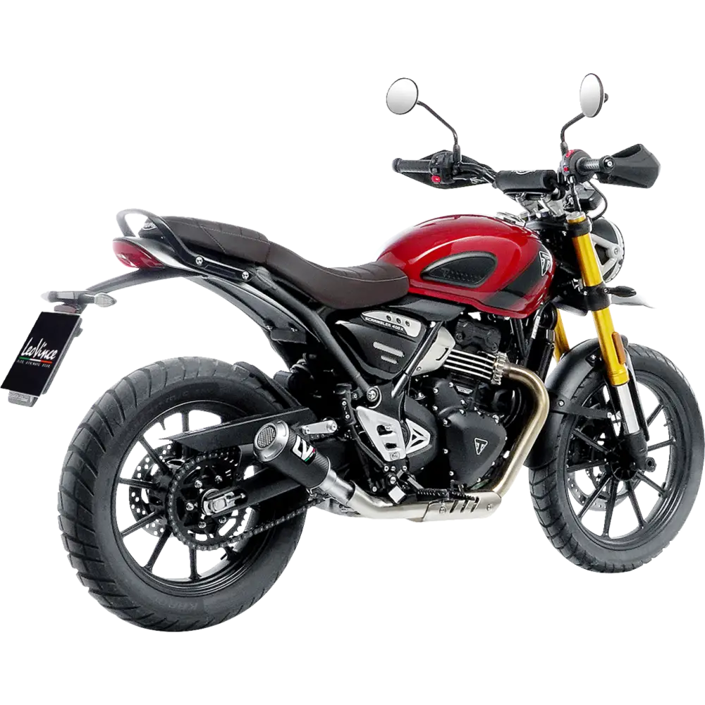 LEOVINCE LV-10 Slip-On Muffler - Carbon Fiber - Scrambler/Speed 400 15268CU
