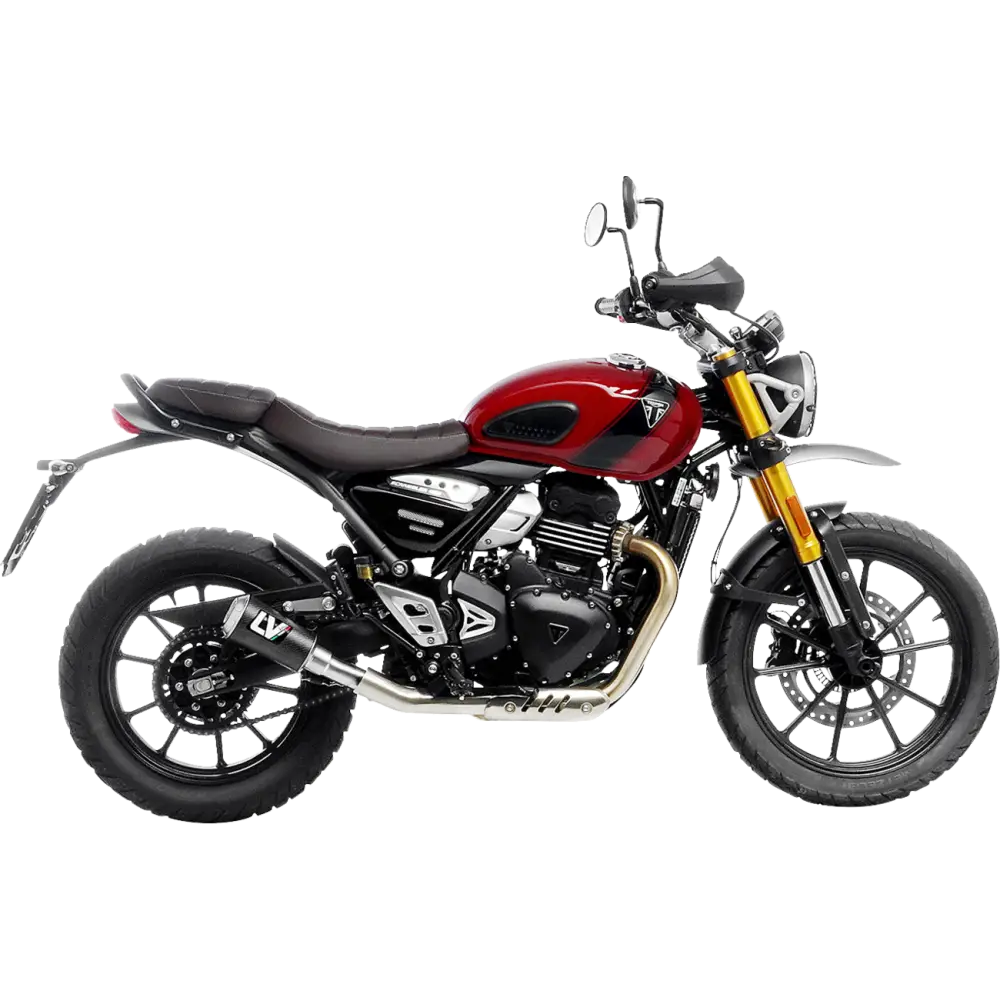 LEOVINCE LV-10 Slip-On Muffler - Carbon Fiber - Scrambler/Speed 400 15268CU