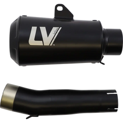 LEOVINCE LV-10 Slip-On Muffler - Full Black 15215FBU - E X Haust Group