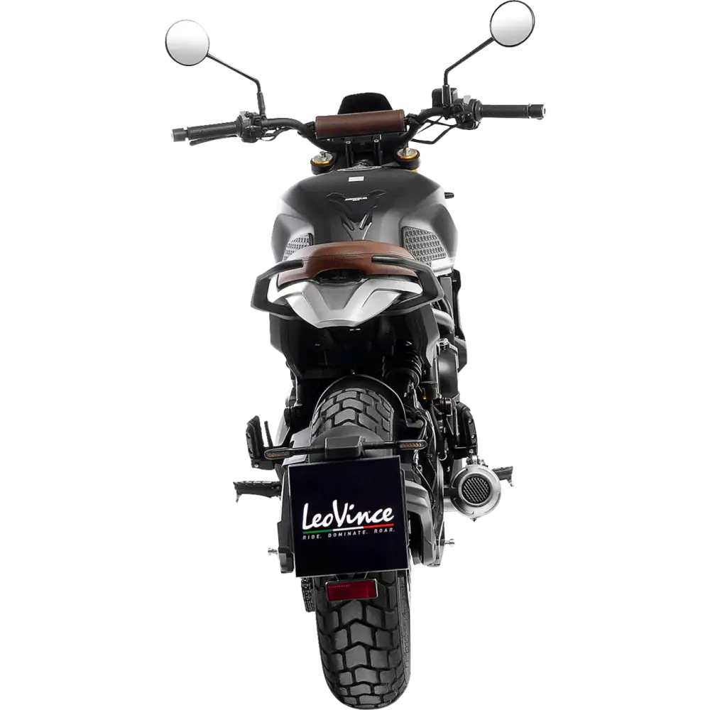 LEOVINCE LV-10 Slip-On Muffler - Stainless Steel 15267U - E X Haust Group