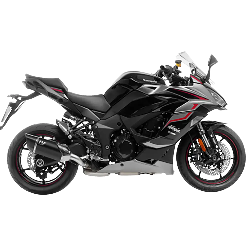 LEOVINCE LV-14 R Slip-On Muffler - Black - Ninja 1000 SX 15602BU