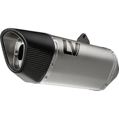 LEOVINCE LV-14 R Slip-On Muffler - Stainless Steel - Z/Ninja 400/500 15607U