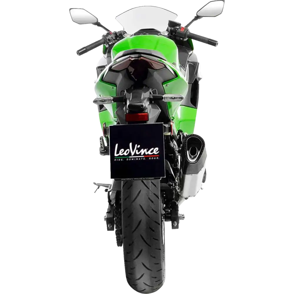 LEOVINCE LV-14 R Slip-On Muffler - Stainless Steel - Z/Ninja 400/500 15607U