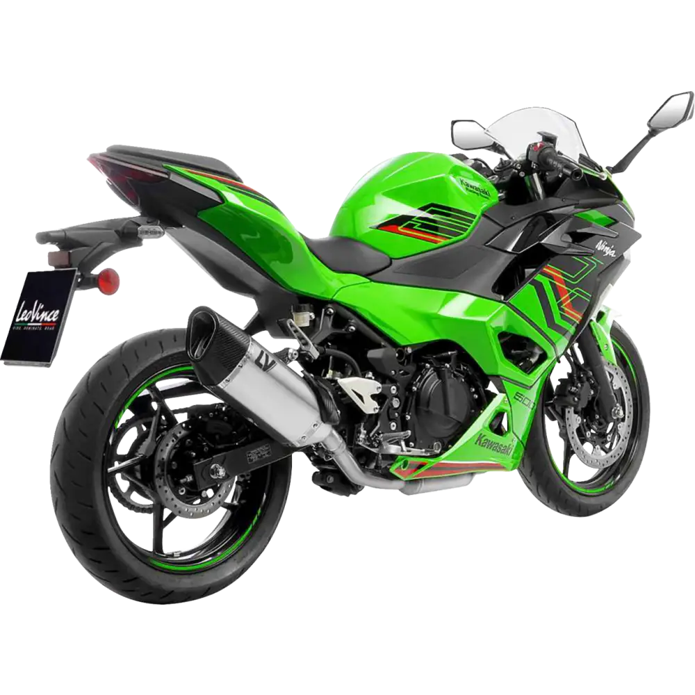 LEOVINCE LV-14 R Slip-On Muffler - Stainless Steel - Z/Ninja 400/500 15607U