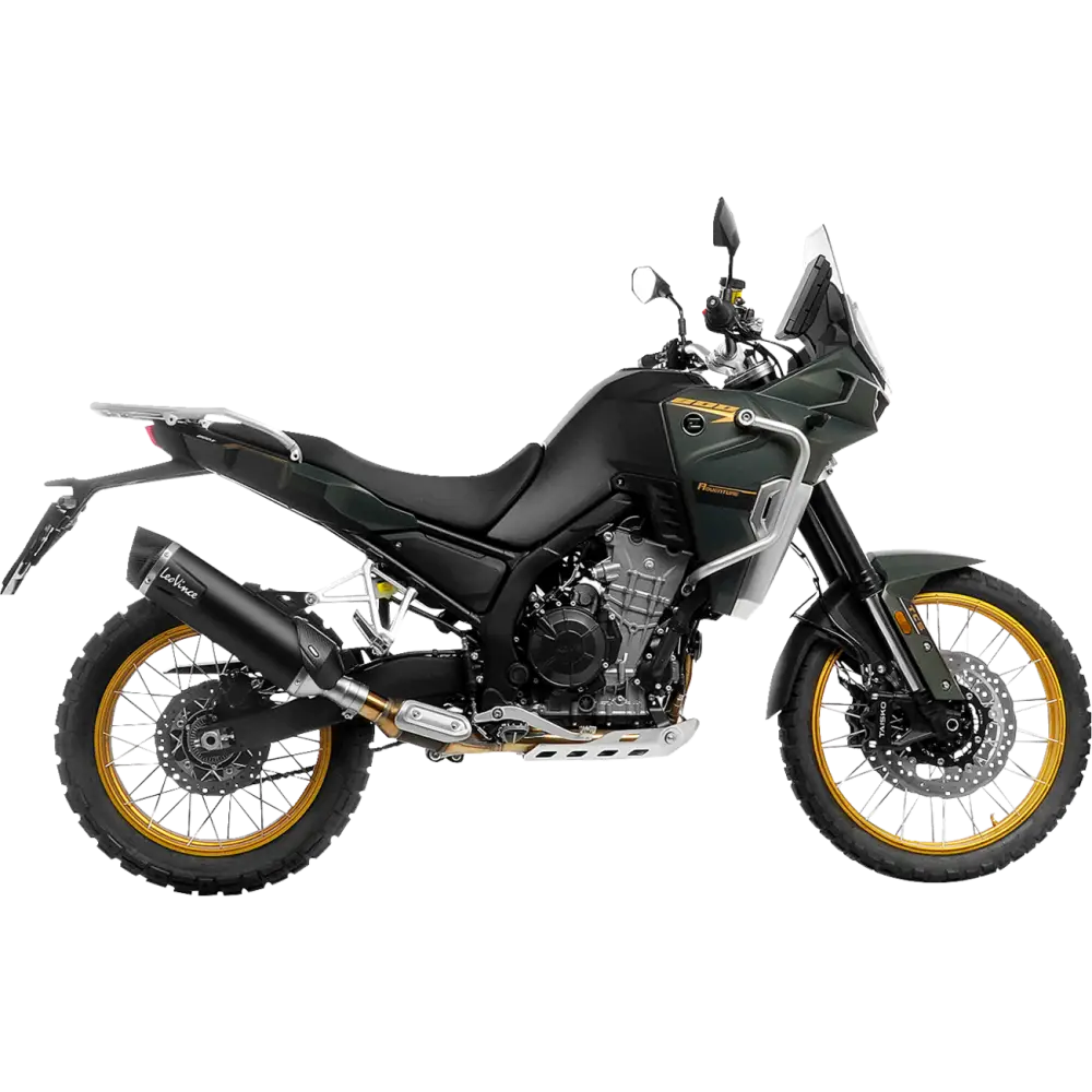 LEOVINCE LV OneSlip-On Muffler - Black Stainless Steel 14451EBU - E X Haust Group