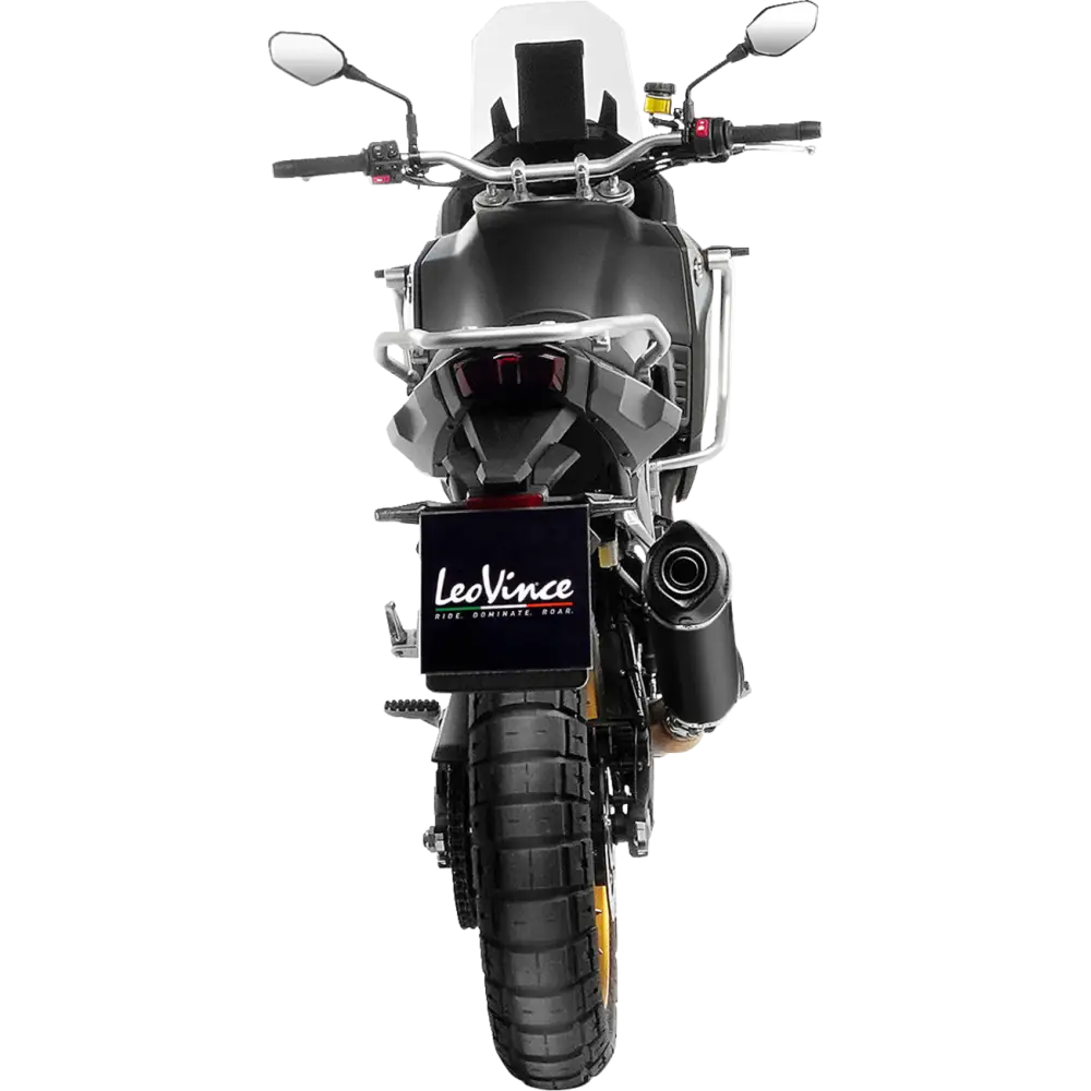 LEOVINCE LV OneSlip-On Muffler - Black Stainless Steel 14451EBU - E X Haust Group
