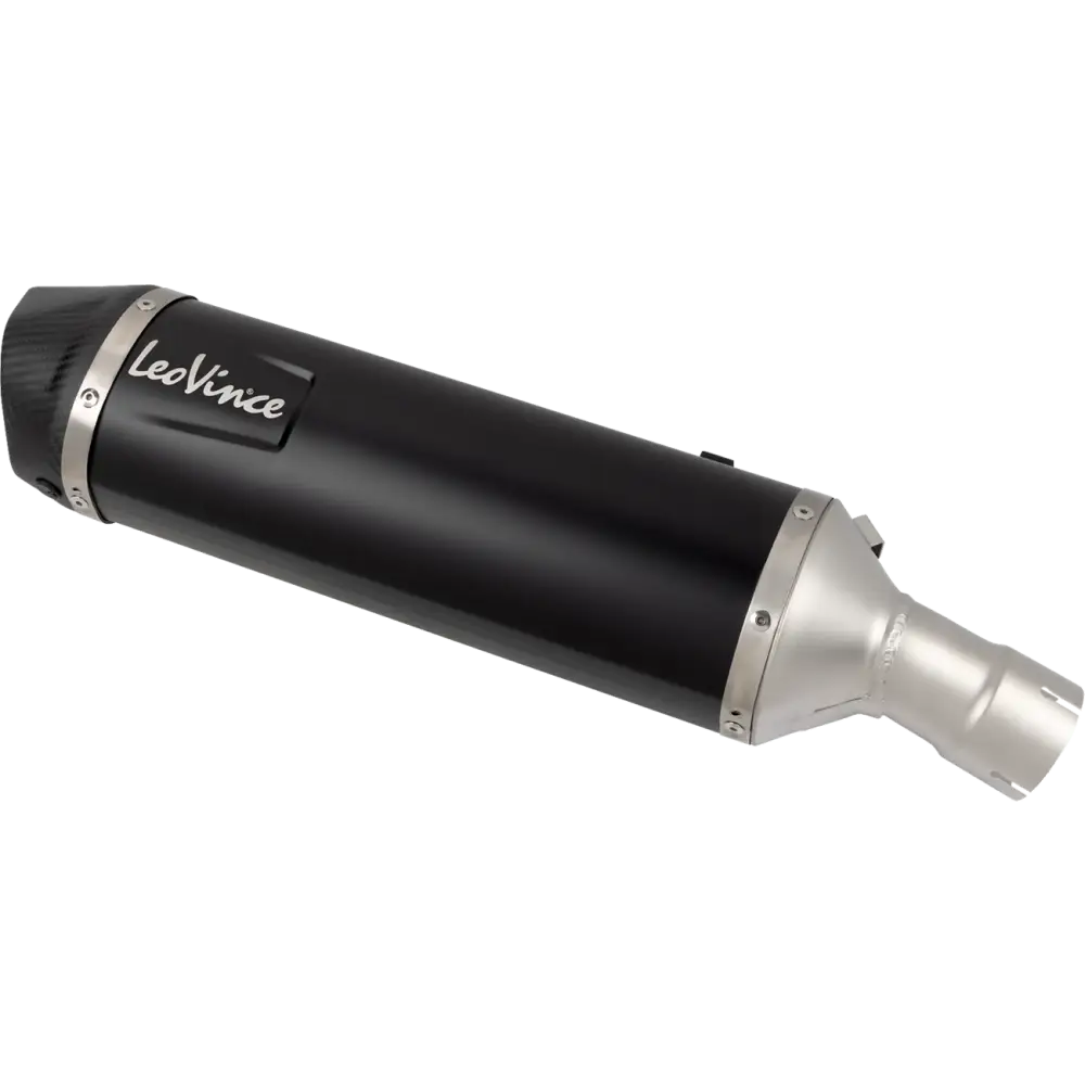LEOVINCE Slip-On Muffler - Black Stainless Steel 14449EBU