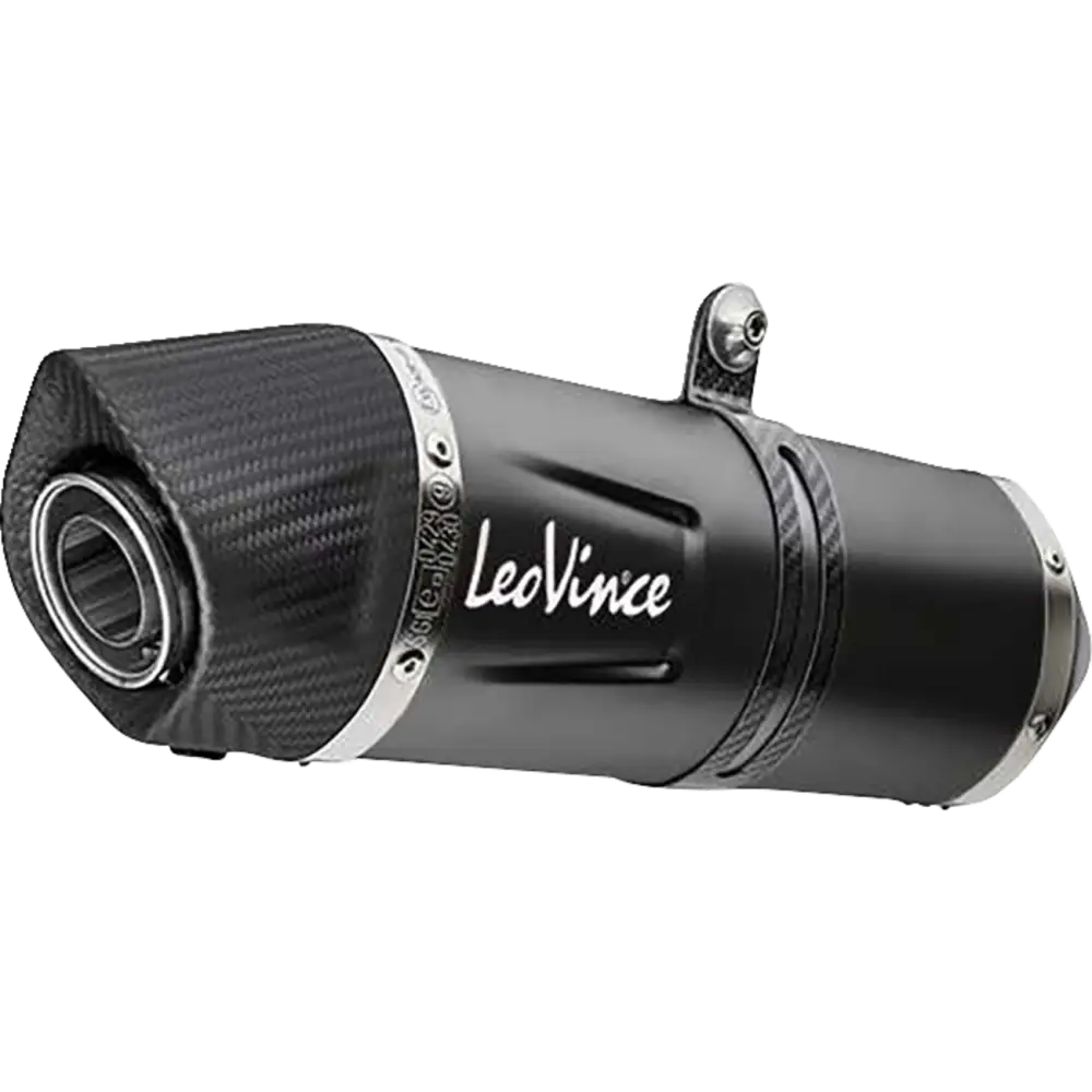 LEOVINCE Slip-On Muffler - Black Stainless Steel 14449EBU
