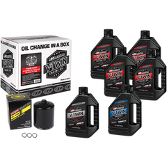 MAXIMA RACING OIL Twin Cam Synthetic 20W-50 Oil Change Kit - Black Filter 90-119016PB