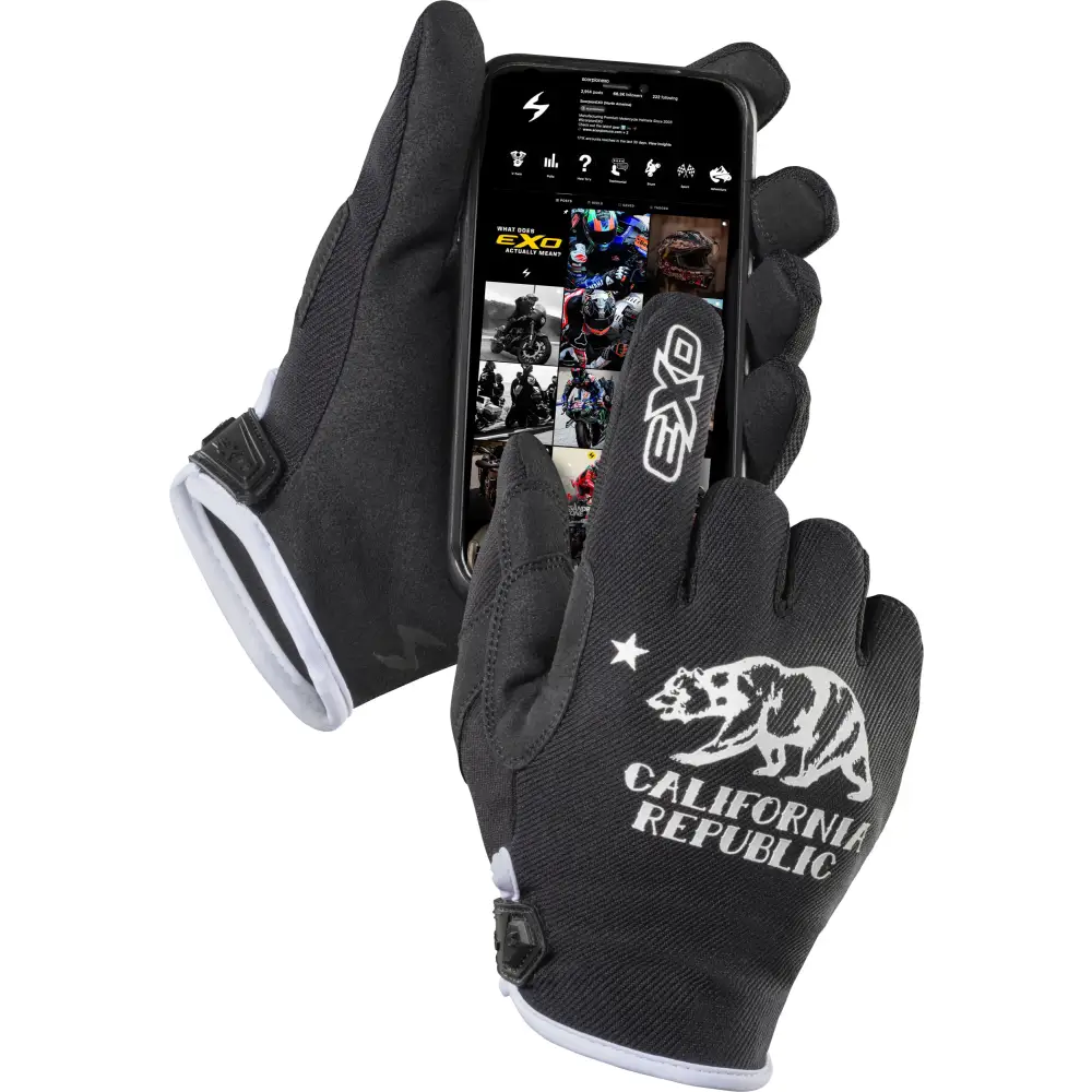 Moto Flex Gloves Golden State Black/White Md