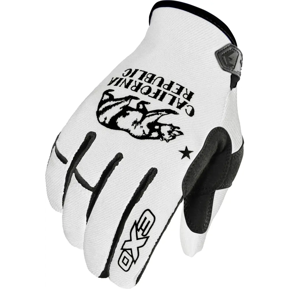 Moto Flex Gloves Golden State White/Black Sm
