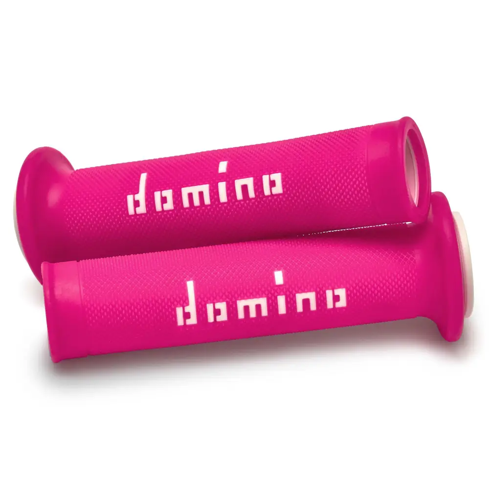 Motogp Grips Fuchsia/White Pair