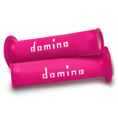 Motogp Grips Fuchsia/White Pair