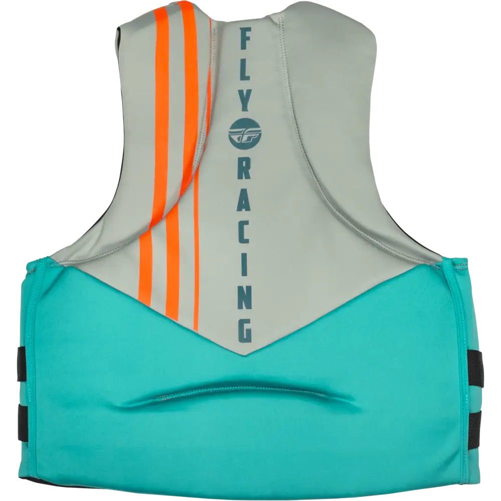Neoprene Flotation Vest Teal/Grey/Orange Lg