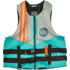 Neoprene Flotation Vest Teal/Grey/Orange Xl