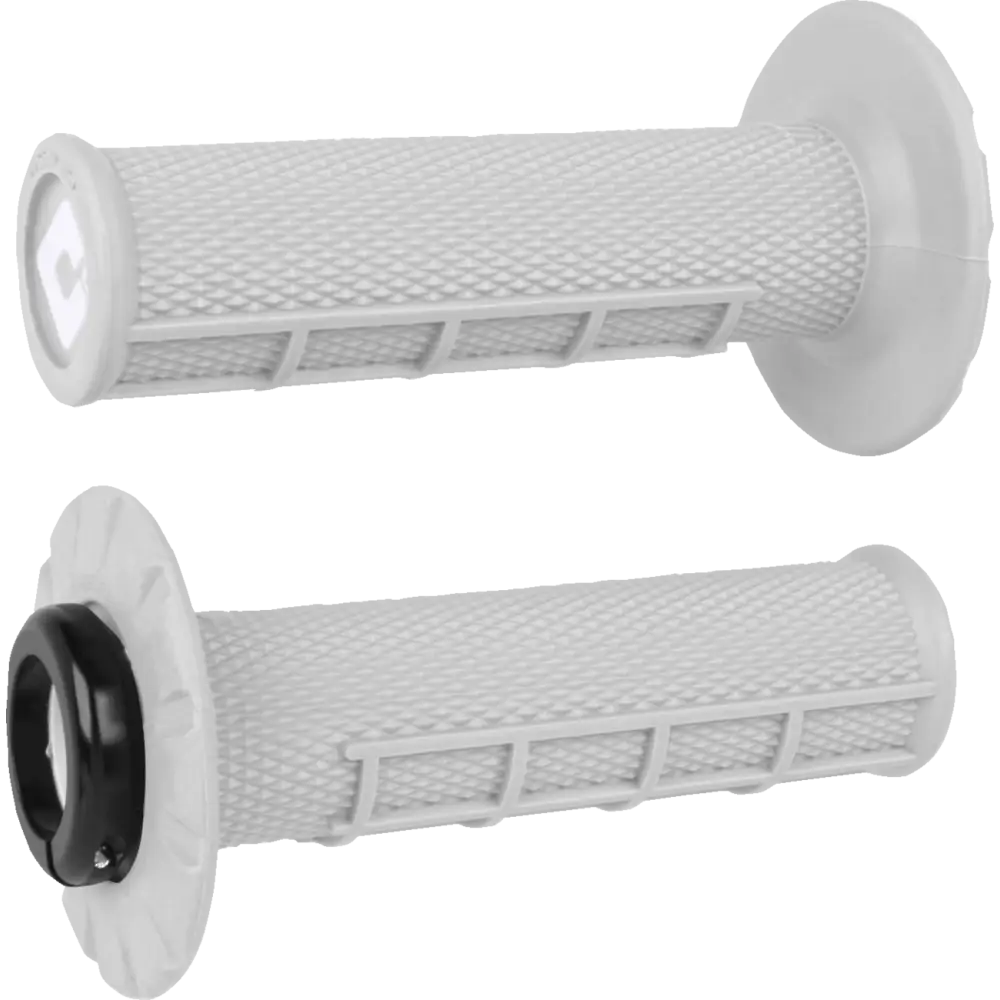 ODI Half Waffle v2.1 Lock-On Grips - ATV/MX - Pro Soft/White J33HWW-B