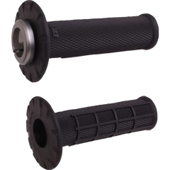 ODI Universal Lock-On Half Waffle Grips - Black/Black H21UHWB