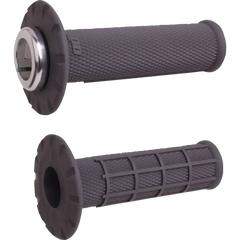 ODI Universal Lock-On Half Waffle Grips - Graphite/Silver H21UHWH