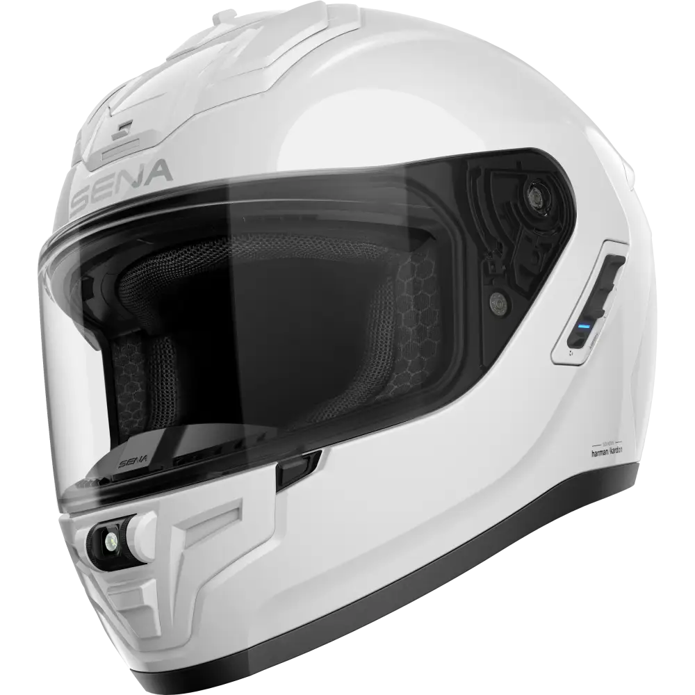 Phantom Ff Mesh Com Helmet Glossy White Md