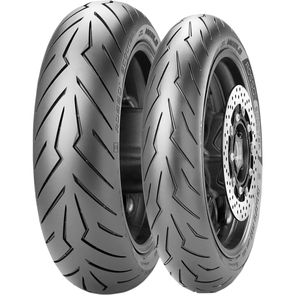 PIRELLI Diablo Rosso Scooter Tires - Front & Rear Options - Front / 110/70-12