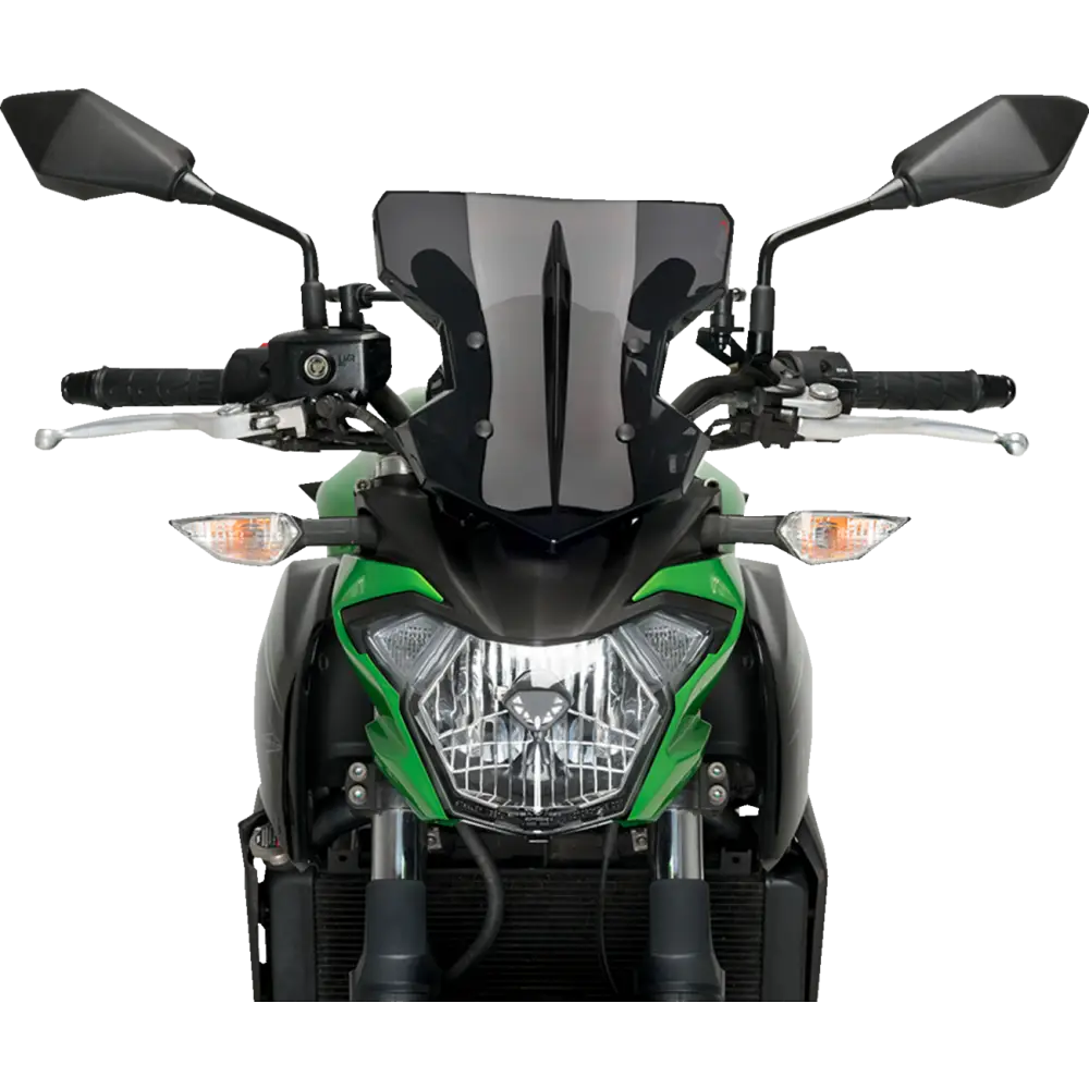 PUIG HI-TECH PARTS Flanker Windshield - 12-3/4" - Dark Smoke - Kawasaki 20335F