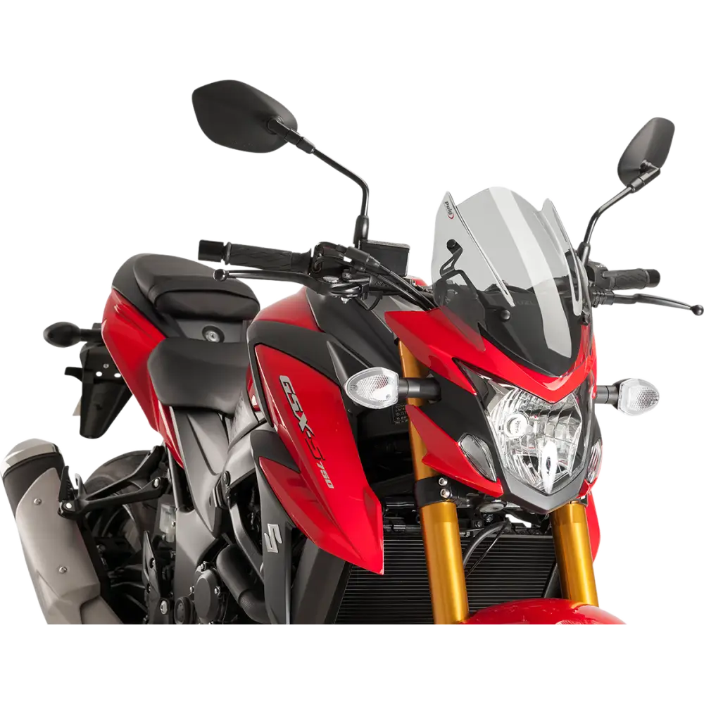 PUIG HI-TECH PARTS Naked Sport Windscreen - 12-1/4" - Smoke - Suzuki 9435H