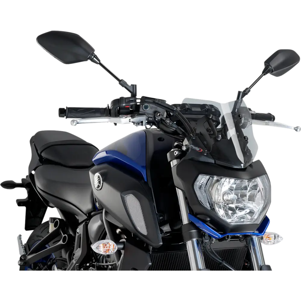 PUIG HI-TECH PARTS Naked Sport Windscreen - 9" - Smoke - Yamaha 9666H