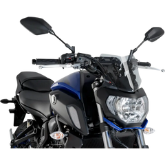 PUIG HI-TECH PARTS Naked Sport Windscreen - 9" - Smoke - Yamaha 9666H