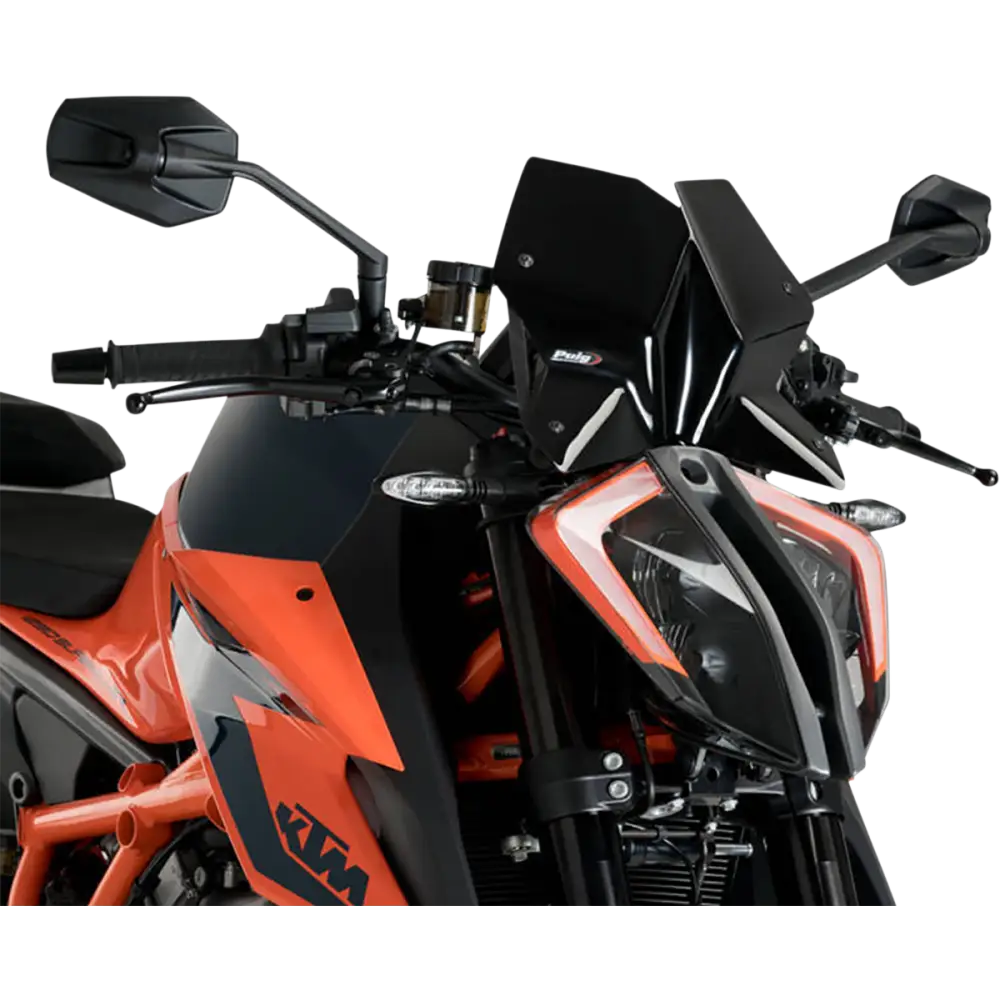 PUIG HI-TECH PARTS New Generation Windscreen - 10-1/2" - Black - 1290 Super Duke R 20425N