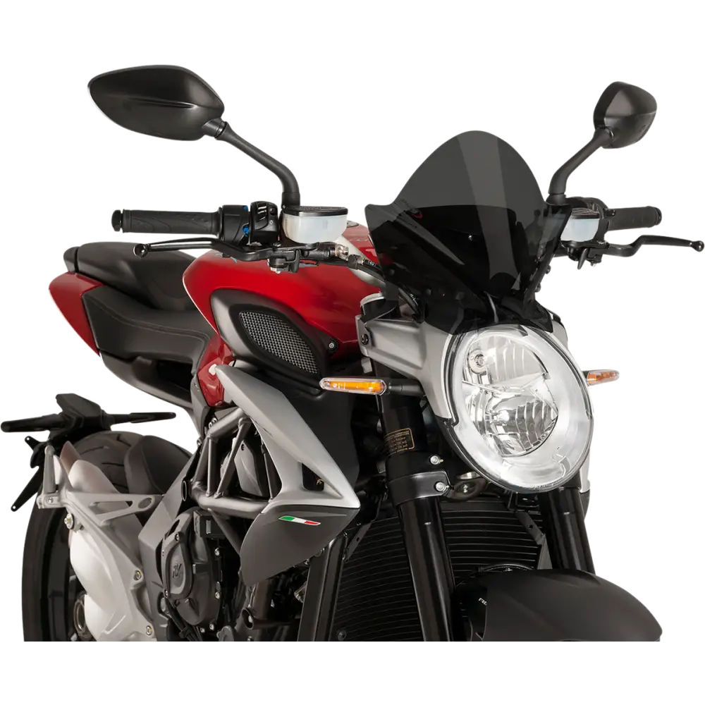 PUIG HI-TECH PARTS New Generation Windscreen - 10-1/2" - Dark Smoke - Brutale 800 9011F