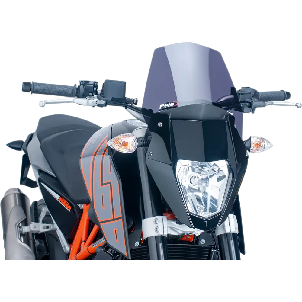 PUIG HI-TECH PARTS New Generation Windscreen - 10-1/2" - Dark Smoke - KTM 690 6009F