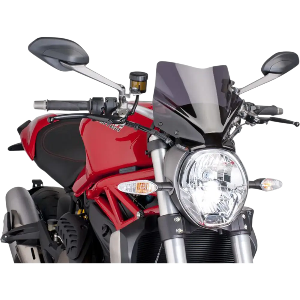 PUIG HI-TECH PARTS New Generation Windscreen - 10-5/8" - Dark Smoke - Monster 1200 7013F