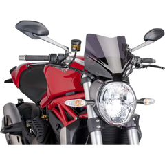 PUIG HI-TECH PARTS New Generation Windscreen - 10-5/8" - Dark Smoke - Monster 1200 7013F