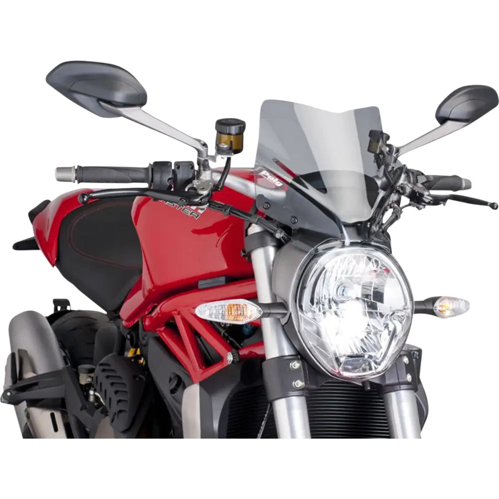 PUIG HI-TECH PARTS New Generation Windscreen - 10-5/8" - Smoke - Monster 1200 7013H