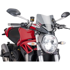 PUIG HI-TECH PARTS New Generation Windscreen - 10-5/8" - Smoke - Monster 1200 7013H