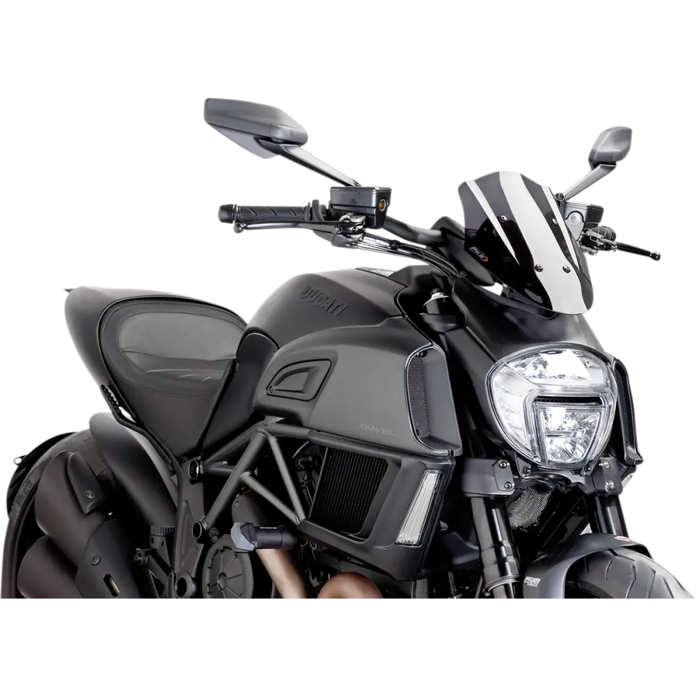 PUIG HI-TECH PARTS New Generation Windscreen - 11-1/2" - Dark Smoke - Diavel 7592F