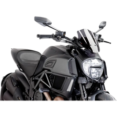 PUIG HI-TECH PARTS New Generation Windscreen - 11-1/2" - Dark Smoke - Diavel 7592F