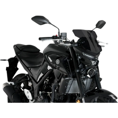 PUIG HI-TECH PARTS New Generation Windscreen - 11-3/4" - Black - MT-03 20285N