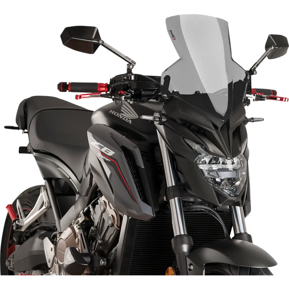 PUIG HI-TECH PARTS New Generation Windscreen - 11-3/4" - Dark Smoke - CB650F 9687F