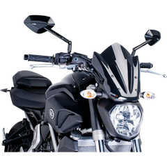PUIG HI-TECH PARTS New Generation Windscreen - 11-5/8" - Black - MT07 7015N