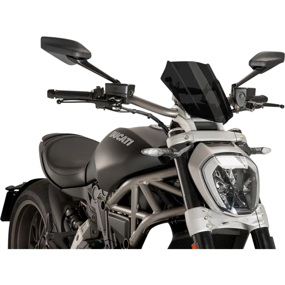 PUIG HI-TECH PARTS New Generation Windscreen - 11-5/8" - Dark Smoke - Diavel 8921F