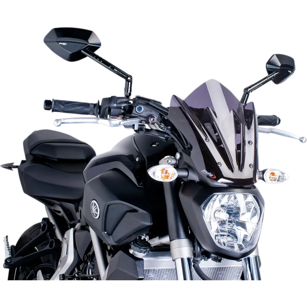 PUIG HI-TECH PARTS New Generation Windscreen - 11-5/8" - Dark Smoke - MT07 7015F