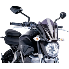 PUIG HI-TECH PARTS New Generation Windscreen - 11-5/8" - Dark Smoke - MT07 7015F