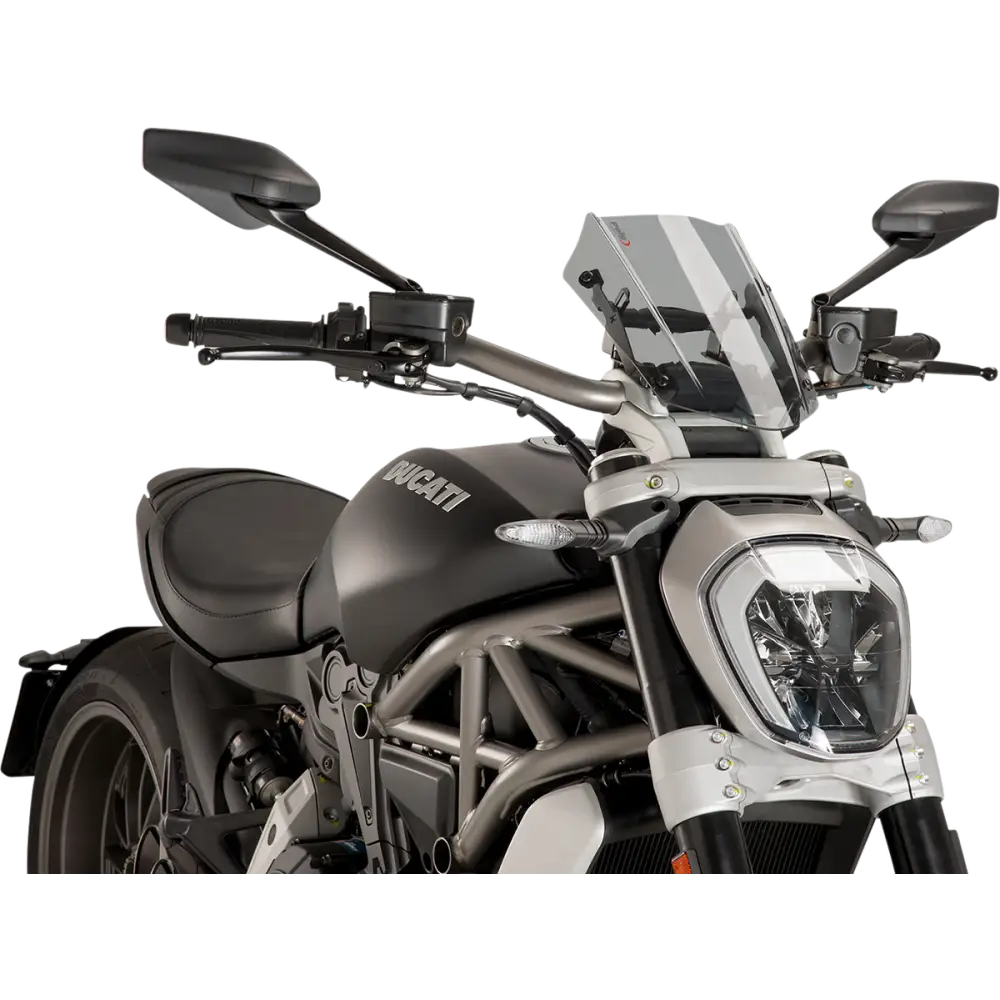PUIG HI-TECH PARTS New Generation Windscreen - 11-5/8" - Light Smoke - Diavel 8921H
