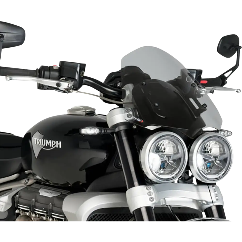PUIG HI-TECH PARTS New Generation Windscreen - 11" - Black - Triumph 20283N