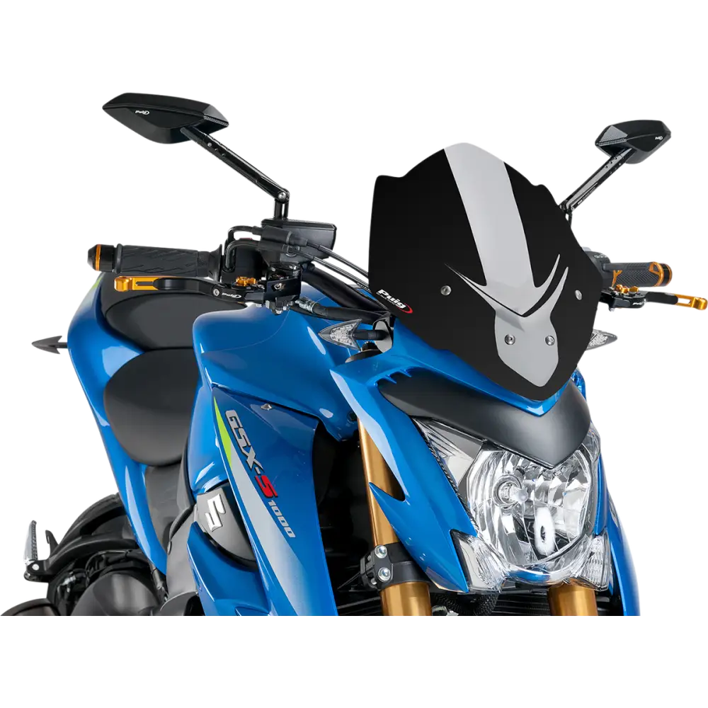 PUIG HI-TECH PARTS New Generation Windscreen - 12-1/2" - Black - GSXS1000 7653N