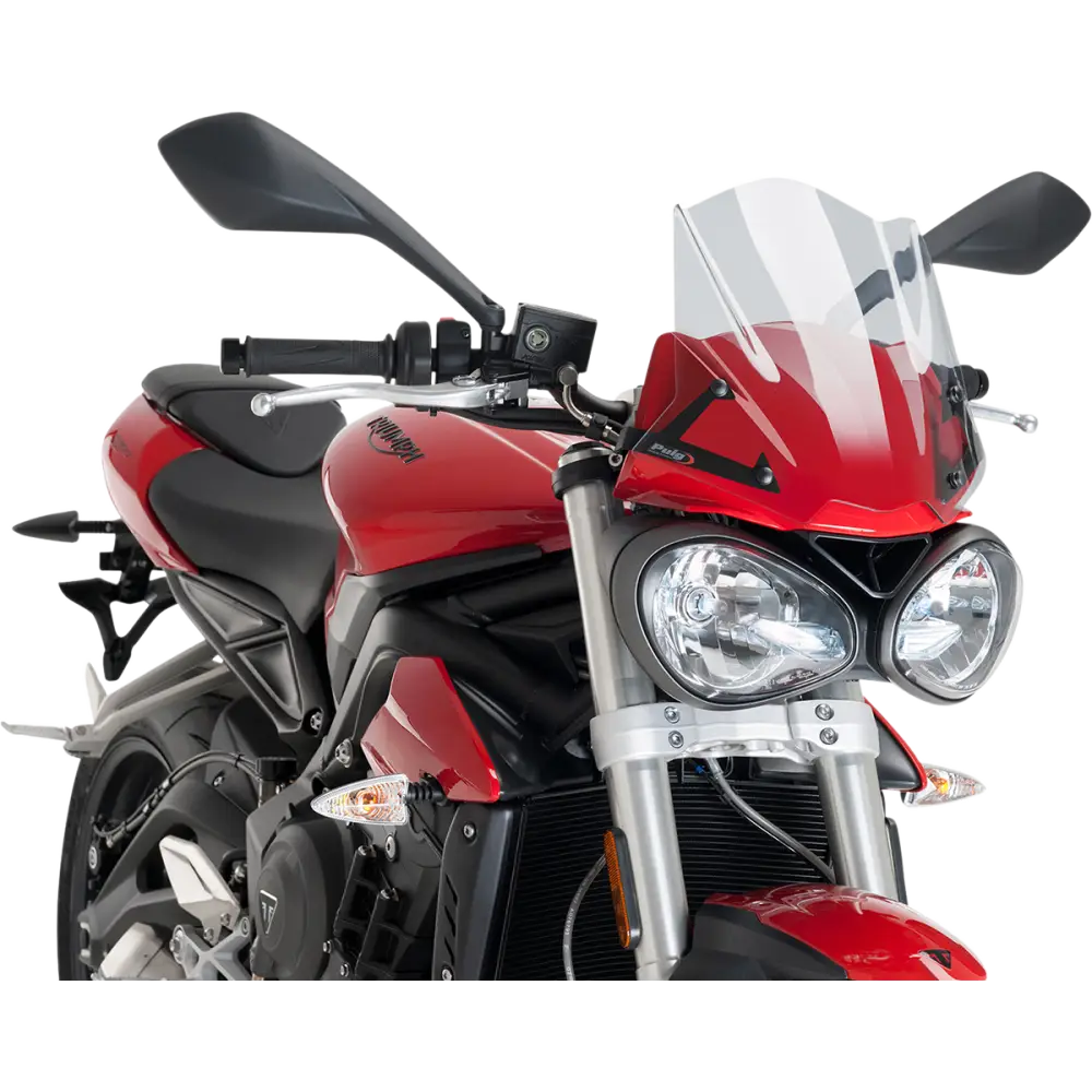 PUIG HI-TECH PARTS New Generation Windscreen - 12-1/4" - Clear - Street Triple 765 9999W