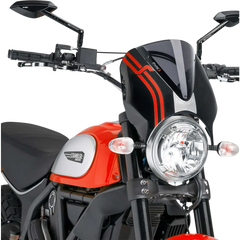 PUIG HI-TECH PARTS New Generation Windscreen - 12-1/4" - Dark Smoke - Scrambler 7652F